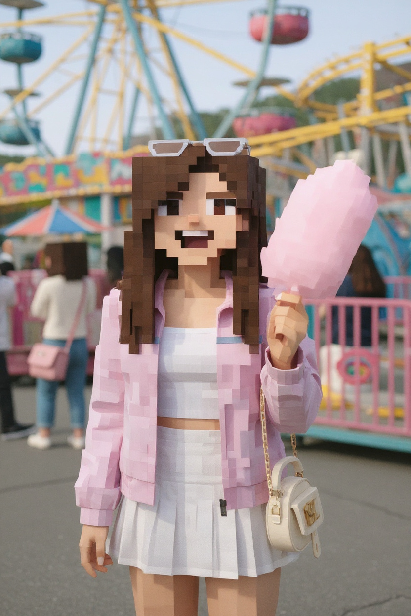 Person as Minecraft character